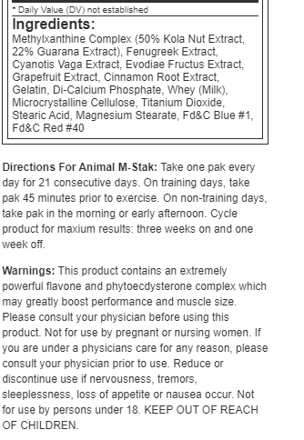 Universal Animal M-Stak 21 Packs+tss towel free | TSS The Supplement Shop